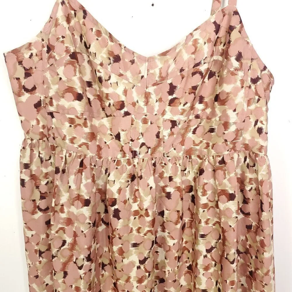 Fossil Dress WOmens Small Y2K Babydoll Flouncy Floral Drop Waist Tiered Pink - Picture 2 of 9